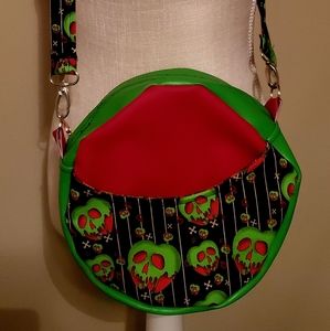 Poison apple round crossbody bag